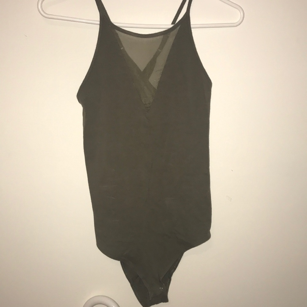 Olive green body suit